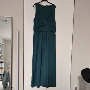 Elegant Teal Sleeveless Maxi Dress